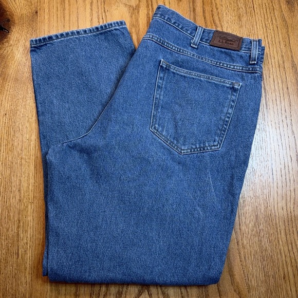 L.L. Bean Other - L.l.‎ Bean Double L Jeans Mens 42x31 (Tag 42X32) Relaxed Fit Blue Denim 134770